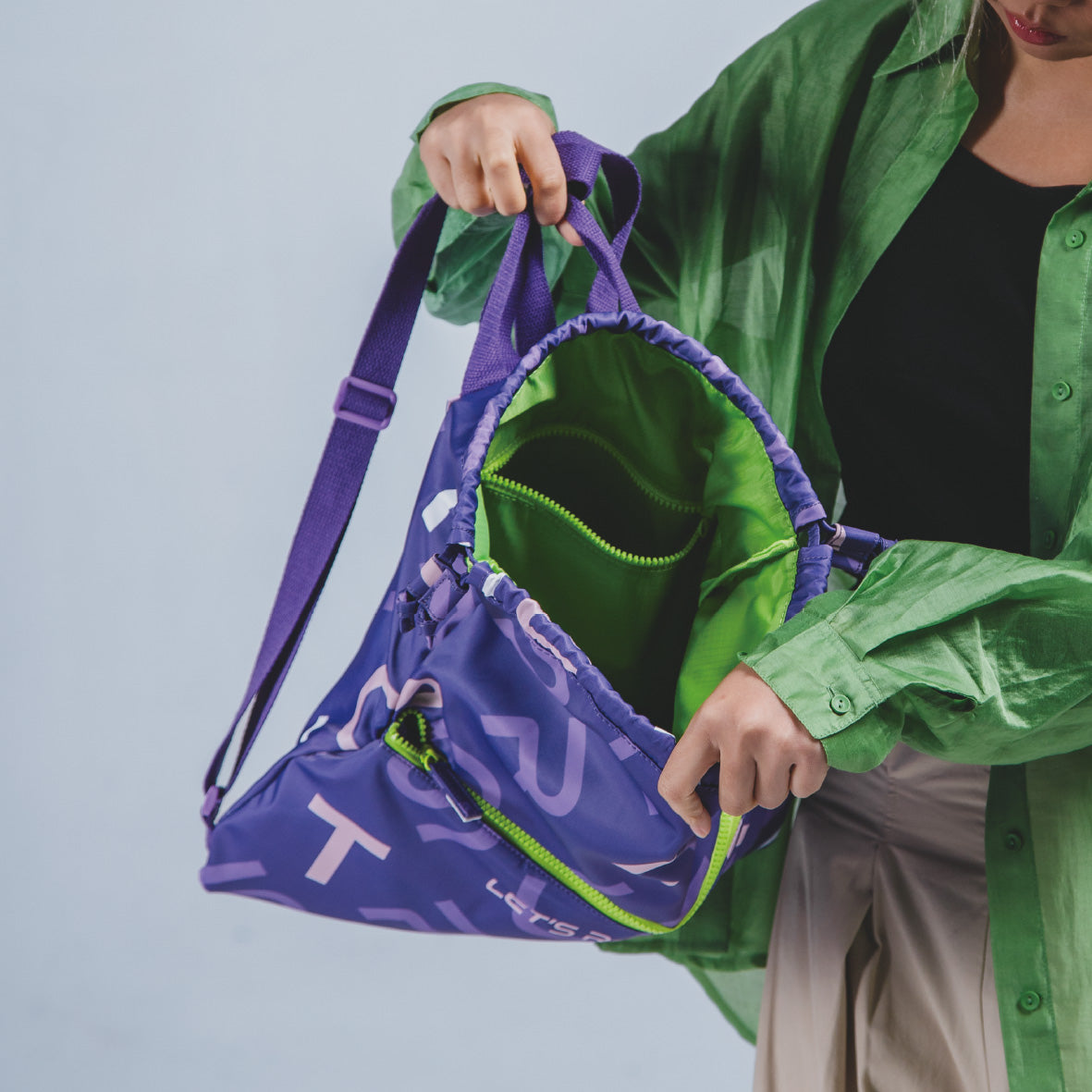 Monogram Drawstring Backpack